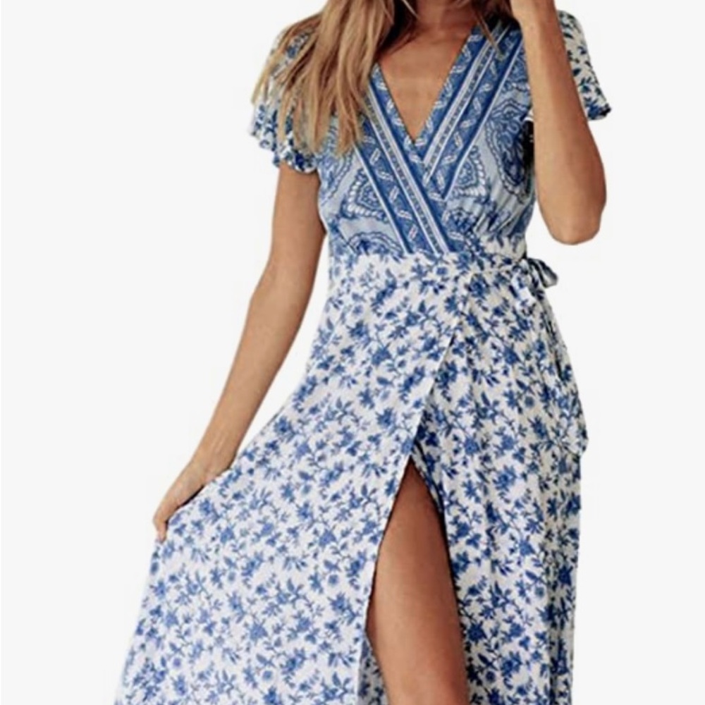 Floral wrap Maxi Dress
